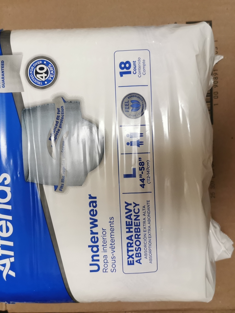 Attends Underwear Unisex Incontinence Pants L Extra Heavy Absorbency diapers